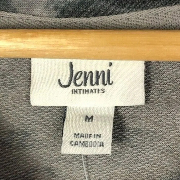 Jenni Intimates Gray Tie Dye Cropped T-Shirt M - Picture 5 of 5